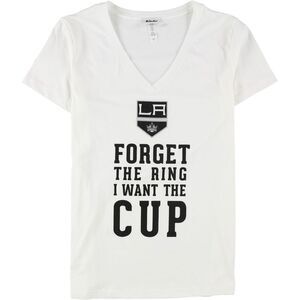Rinky Womens Forget The Ring LA Kings Graphic T-Shirt, white, XL